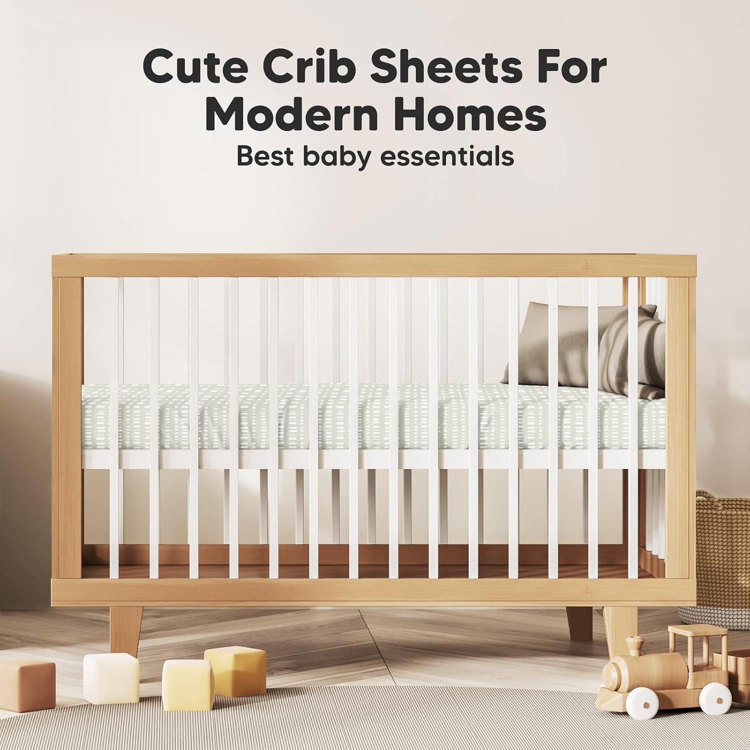 Keababies 2-Pack Organic Crib Sheets for Boys, Girls - Jersey Fitted Crib Sheet, Baby Crib Sheets Neutral, Crib Mattress Sheet, Cotton Crib Sheets, Breathable Crib Sheet, Baby Mattress Sheets