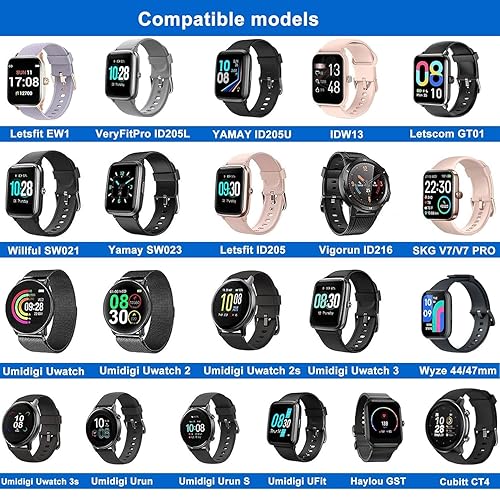 Miniatura 2 de Paquete de 3 Cargador de reloj inteligente, cable de carga USB magnético de 3.3 pies para Letsfit Willful YAMAY SW023 ID205L SW021 ID205U ID205S