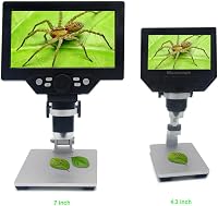 Emebay G1200 7" LCD Digitális Mikroszkóp 12MP HD Felbontással, 1-1200× Nagyítással, Újratölthető Akkumulátorral, Fém Tartóval, Forrasztási M 9