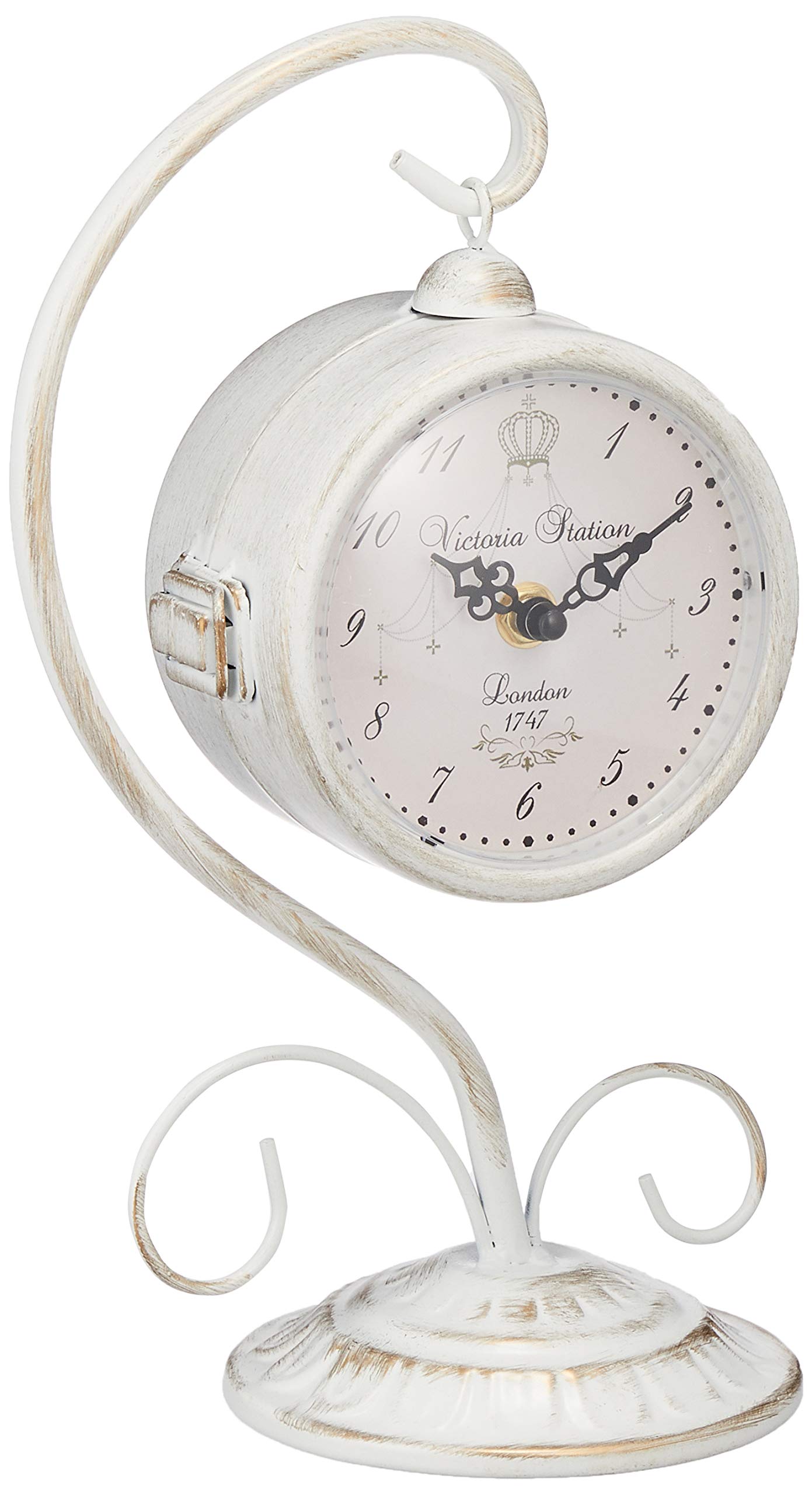 置時計10 Amazon.co.jp: 秋月貿易 置き時計 White Victoria W16×D12×H28cm