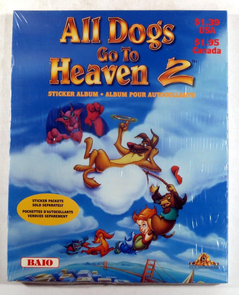 All Dogs Go To Heaven 2 Sticker Album Book