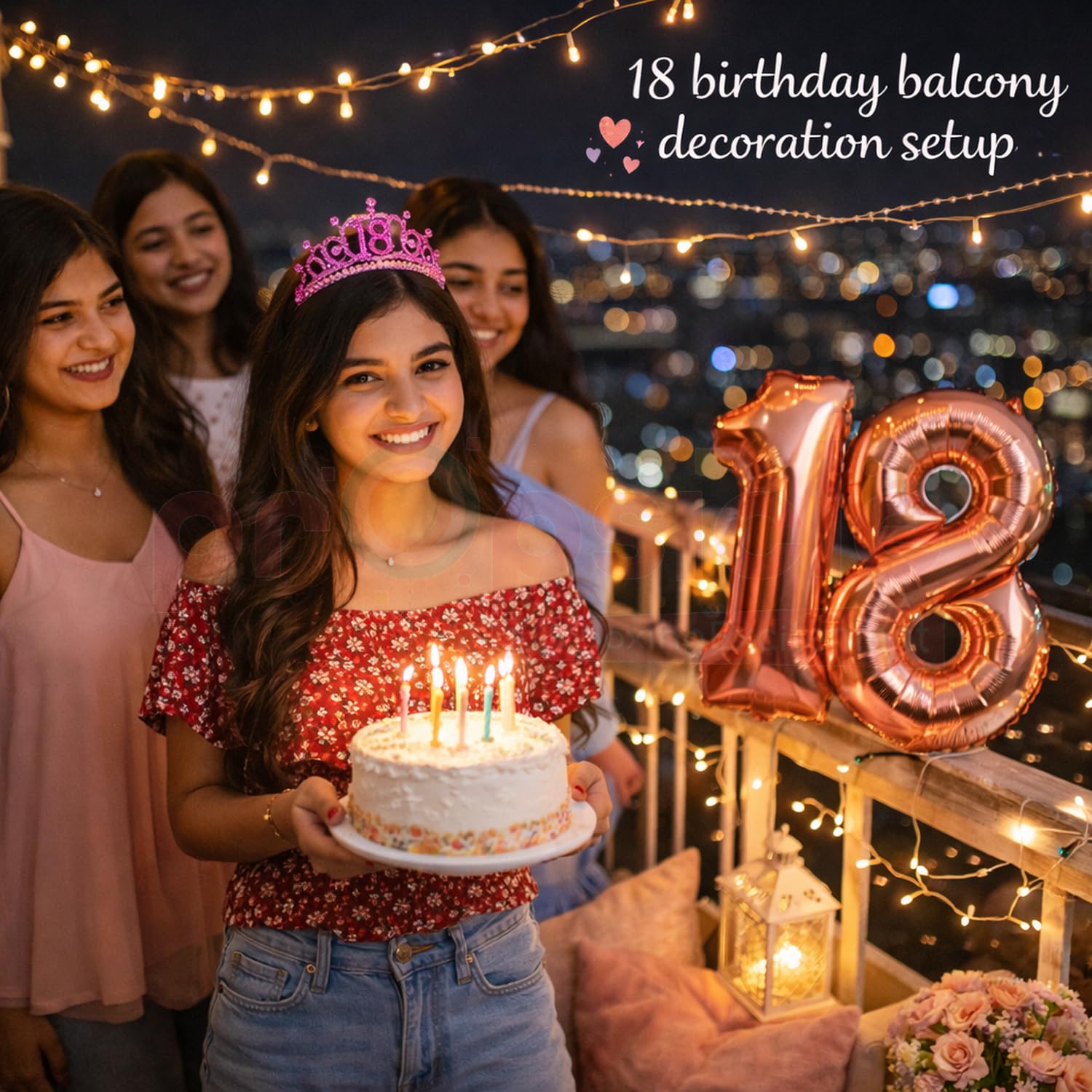 Propsicle Rose Gold Number 18 Foil Balloon, 16 inch 3