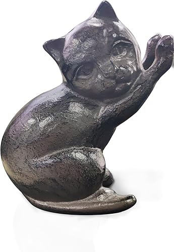 Miniatura 1 de Tope de puerta de gato, tope de puerta de hierro fundido, bonitos sujetalibros decorativos, estatuas de pisapapapeles, decoración antigua de metal