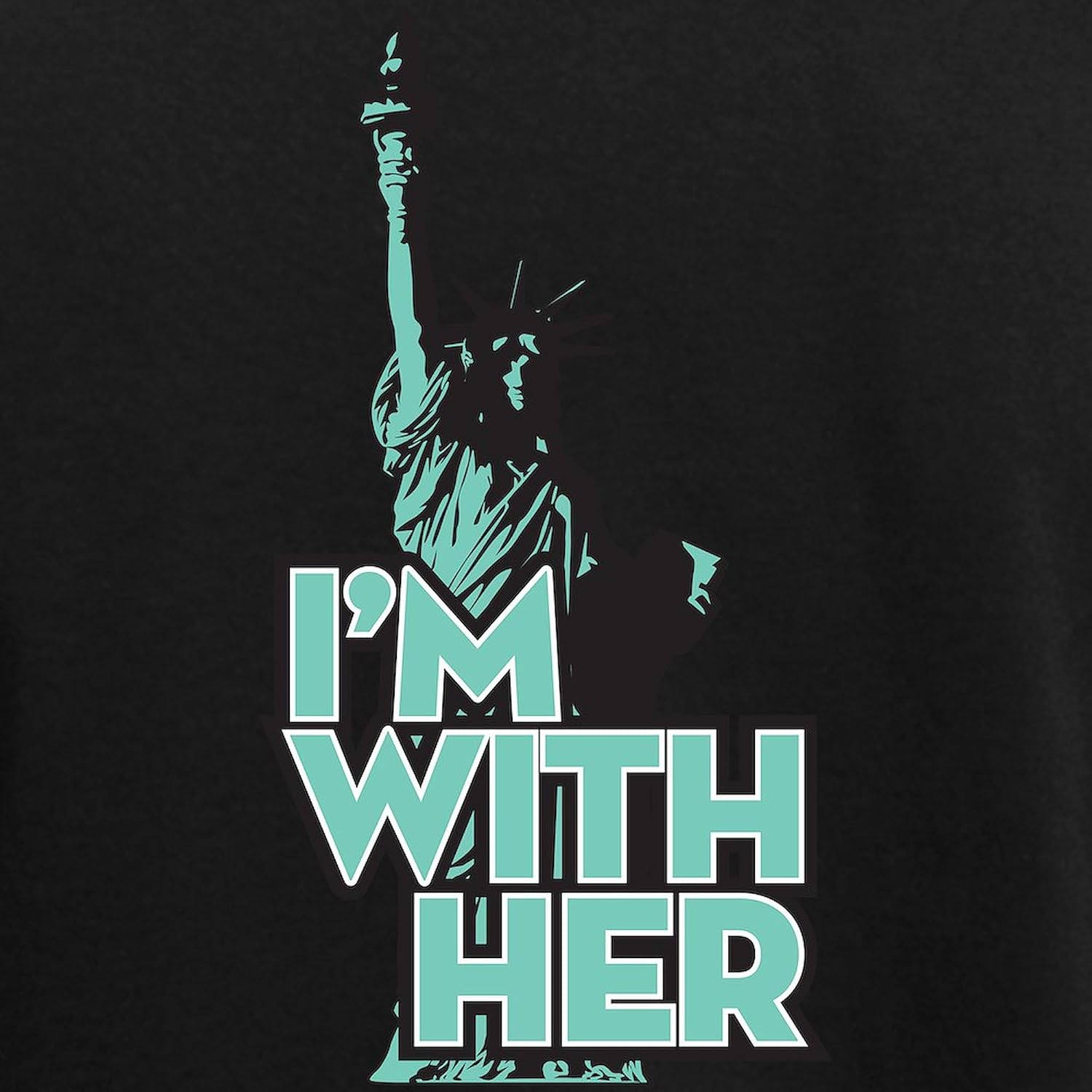 CafePress Lady Liberty Im With Her Women's Dark Pajamas Womens Novelty PJ Sleepwear