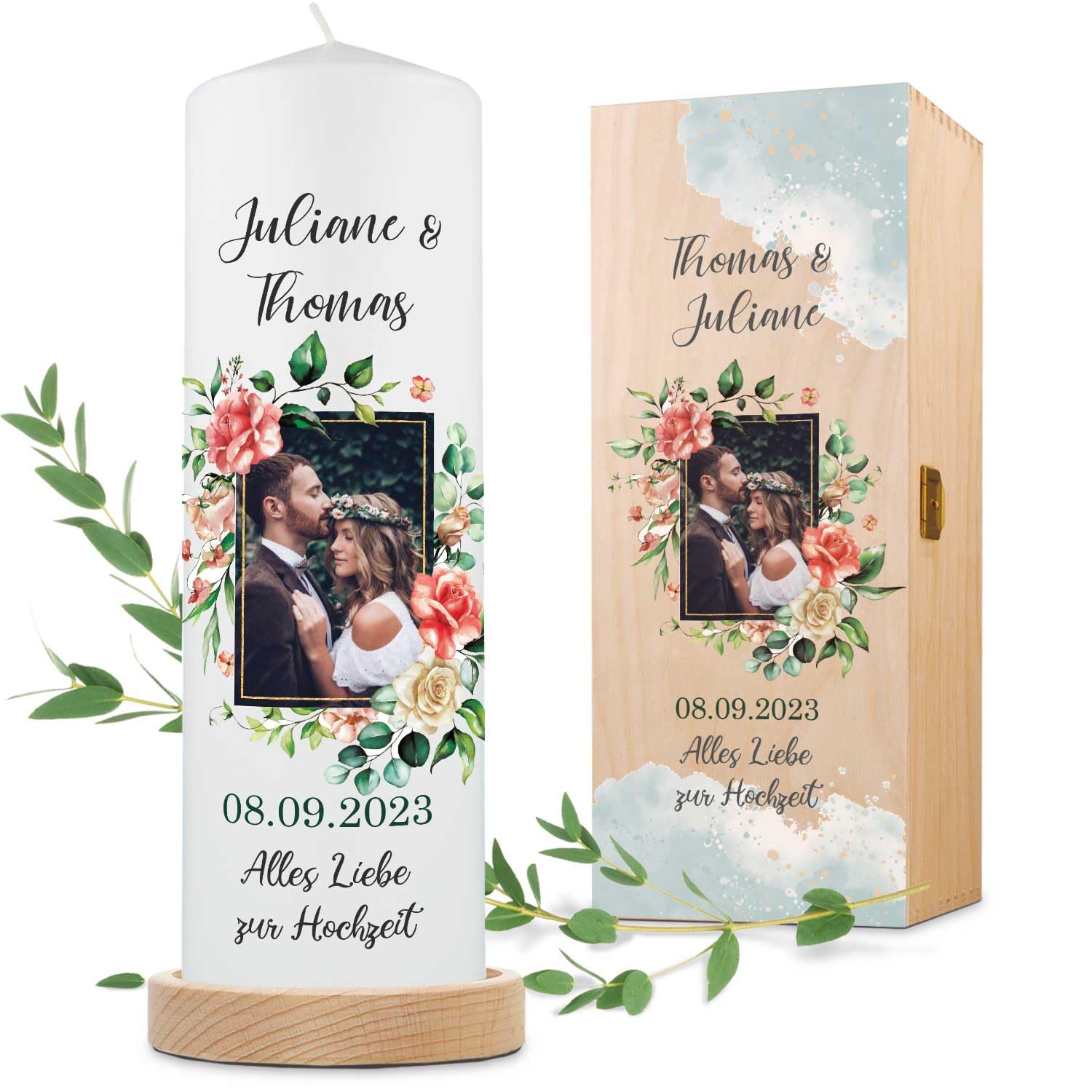 GRAVURZEILE Candela stampata – Candela di lutto per bambini – Personalizzata con nome, data e testo desiderato – Candela per funerale o come ricordo – Candela pilastro di alta qualità 250/80 mm