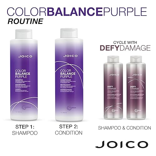 Miniatura 8 de Joico Champú y acondicionador color morado  Para cabello rubio o gris frío  Elimina los tonos amarillos cobrizos  Aumenta la vitalidad del color y