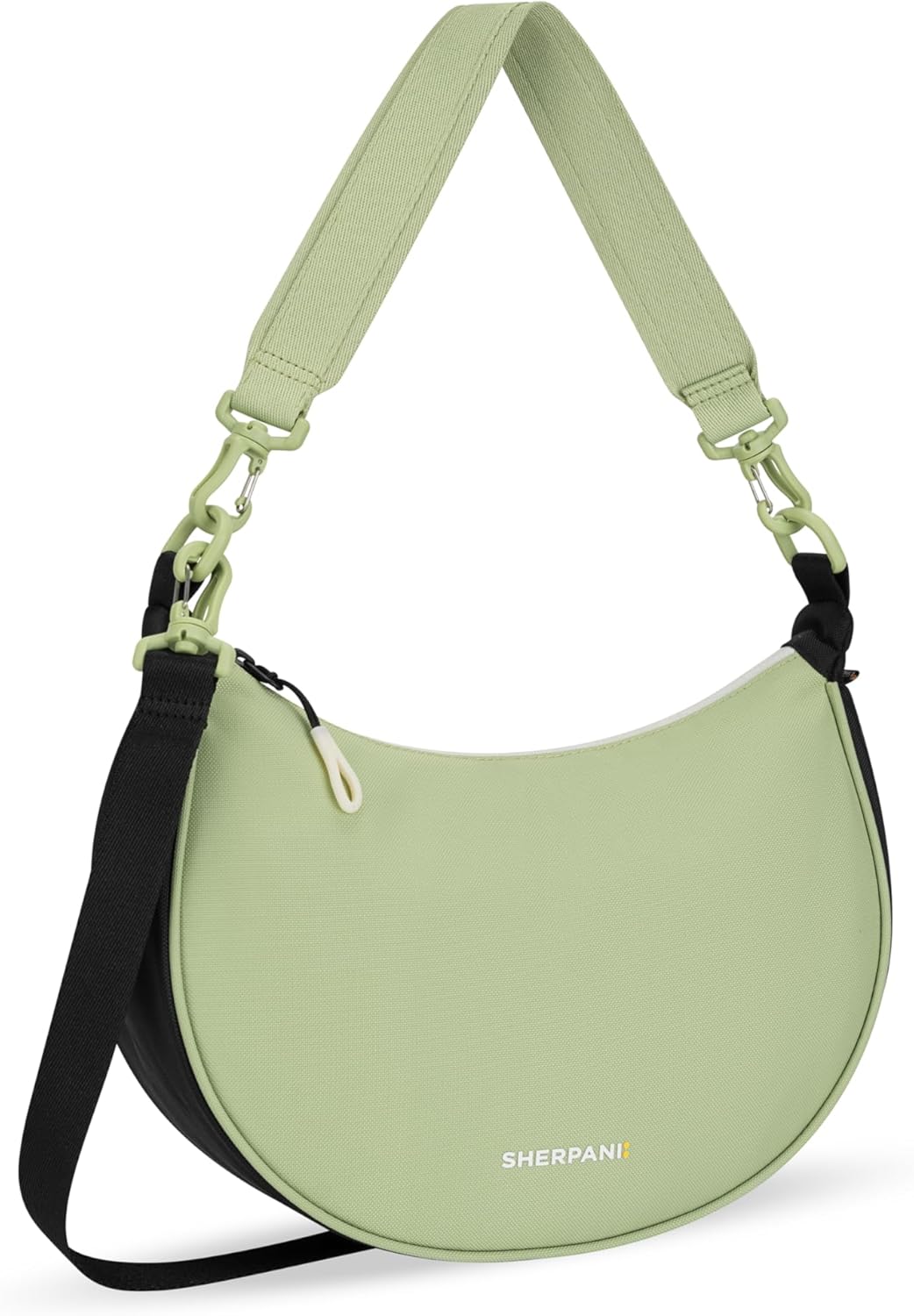 Sherpani Mina, Medium Nylon Crescent Bag, Lightweight Half Moon Crossbody Bags, Fashionable Shoulder Bag, Travel Handbag