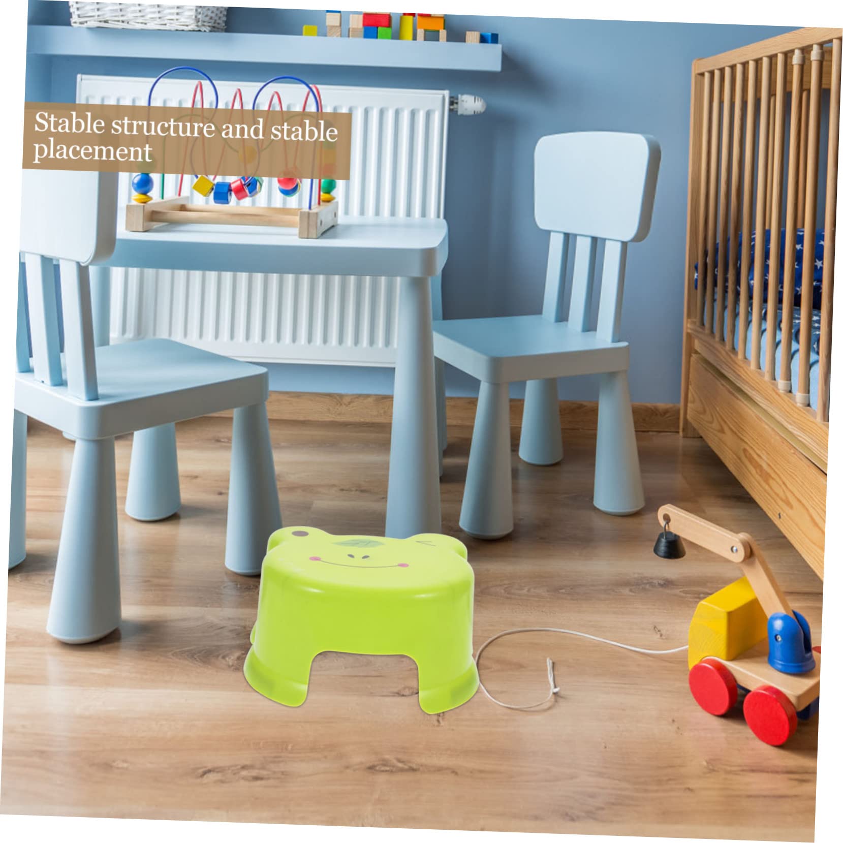 Garneck Anti-Slip Boys and Girls Stool Foldable Step Stool for Bathroom Bedroom Kitchen