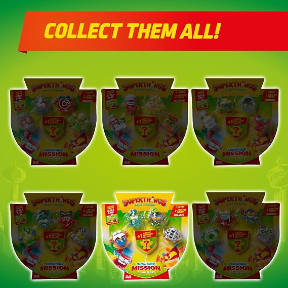 SUPERTHINGS KAZOOM Power Mission 5 Pack Contains 5 SuperThings (Includes 1 Surprise Figure and 1 Silver SuperLeader) 6 Pack