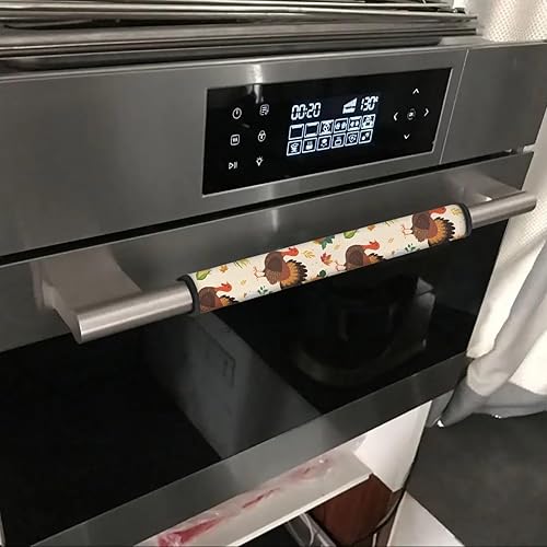 Miniatura 187 de Juego de 4 fundas protectoras de repuesto para manija de puerta de refrigerador con temática de té de la tarde para microondas, horno, refrigerador