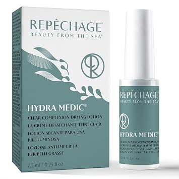 Repechage Hydra Medic Drying Lotion Targeted Treatment 0.25 fl oz / 7.5 mL Salicylic Acid & Fruit Acid Overnight Blemish Solution with Mulberry, Licorice & Kojic Acid Pro-Grade Skincare