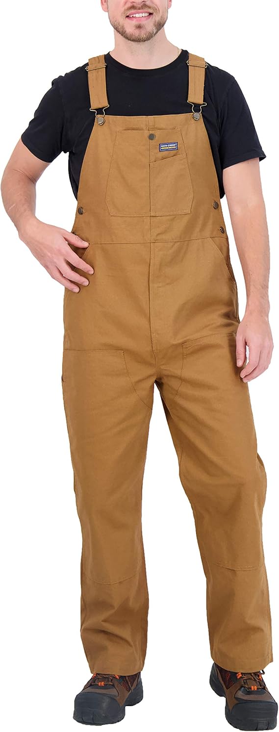 Bass Creek Outfitters Men's Workwear Duck Canvas Bib Carpenter