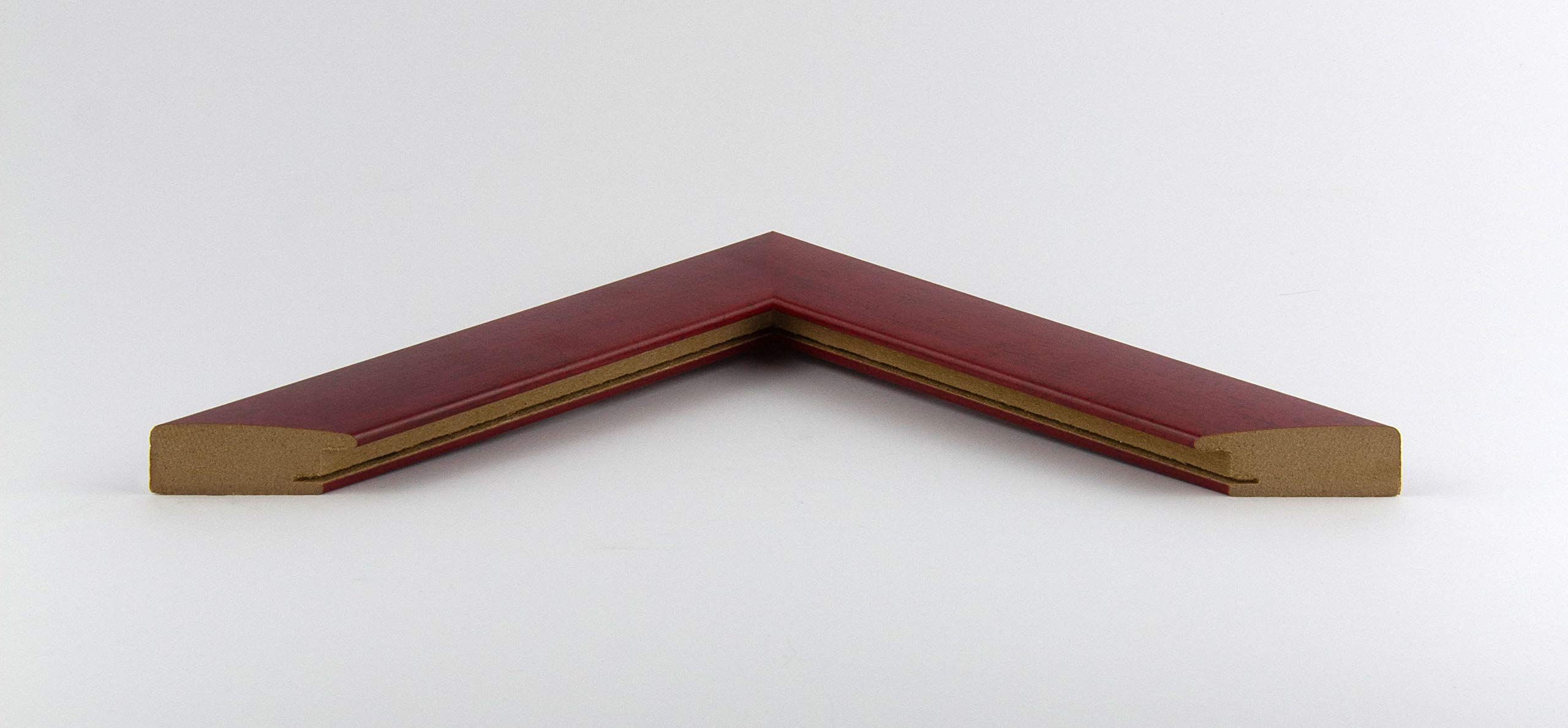 Bilderrahmen 51 x 71 cm Octavia Weinrot gewischt mit Kunstglas klar
