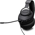JBL Quantum 100M2 Wired Surround-Aural Gaming Headset With Detachable Omnidirectional Microphone With Mute Option And Memory Foam Ear Cushions Covered With Fabric, Compatible With All Platforms (Black) | Memory Foam Ear Cushions And 3.5mm Plug Work With PC, PlayStation