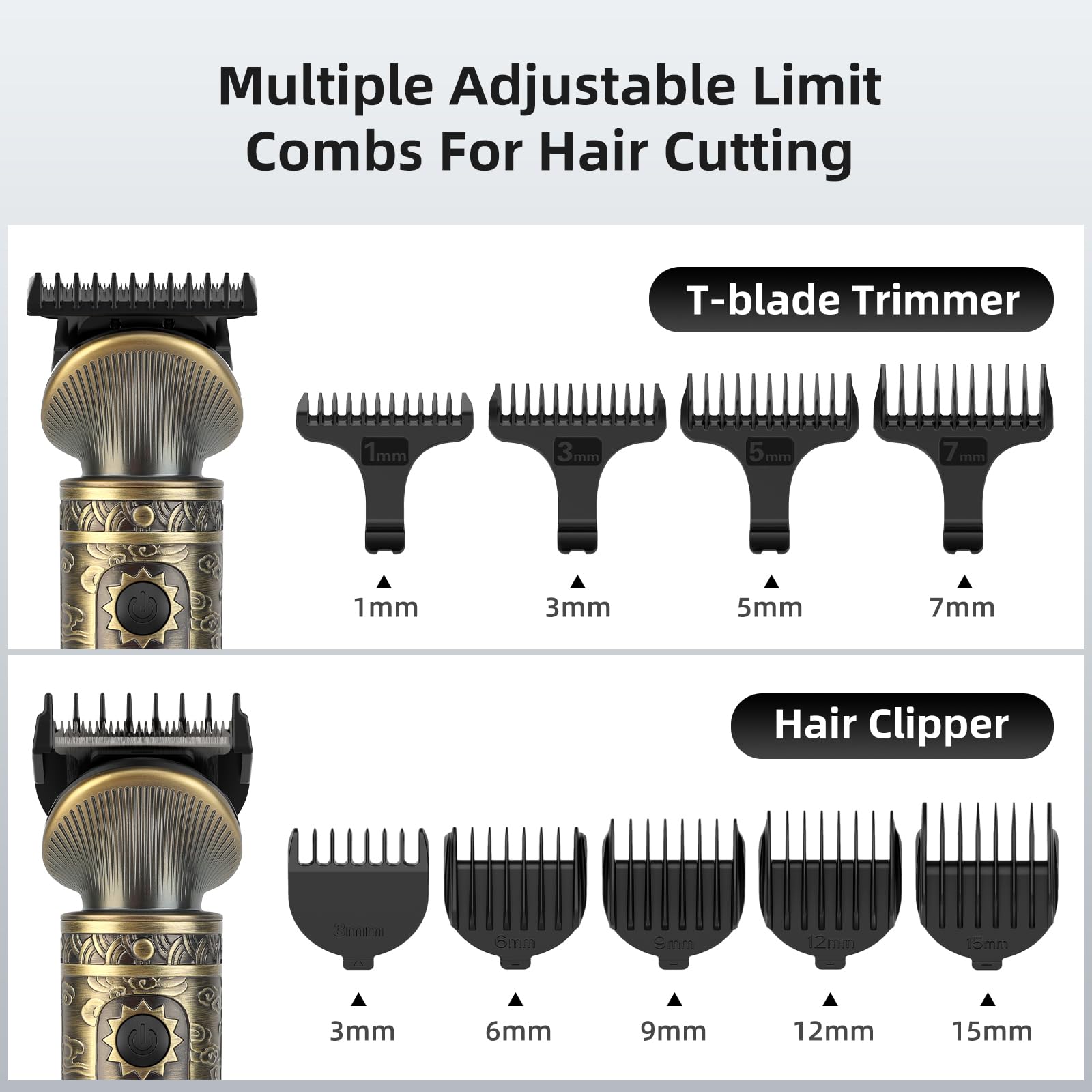 Apiker Tagliacapelli Uomo 6 IN 1, Regolabarba Uomo Rasoio Elettrico Barba Capelli Corpo Schermo LCD, Professionale Macchinetta per Capelli T-Blade con 9 Pettini Set,Trimmer Capelli USB Ricaricabile