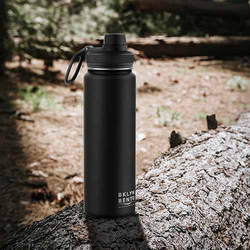 Miniatura 11 de Botella de agua de acero inoxidable de doble pared con 3 tapas a prueba de fugas, tapa para chug, popote y café, mantiene las bebidas frías durante