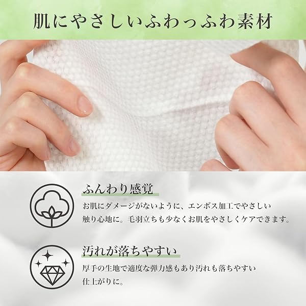 Sokaiteki クレンジングタオル フェイシャルタオル 60枚入り 使い捨てタオル フェイスタオル 使い捨て 洗顔 メイク落とし タオル 厚手 (60枚入り(3パック)) - 4