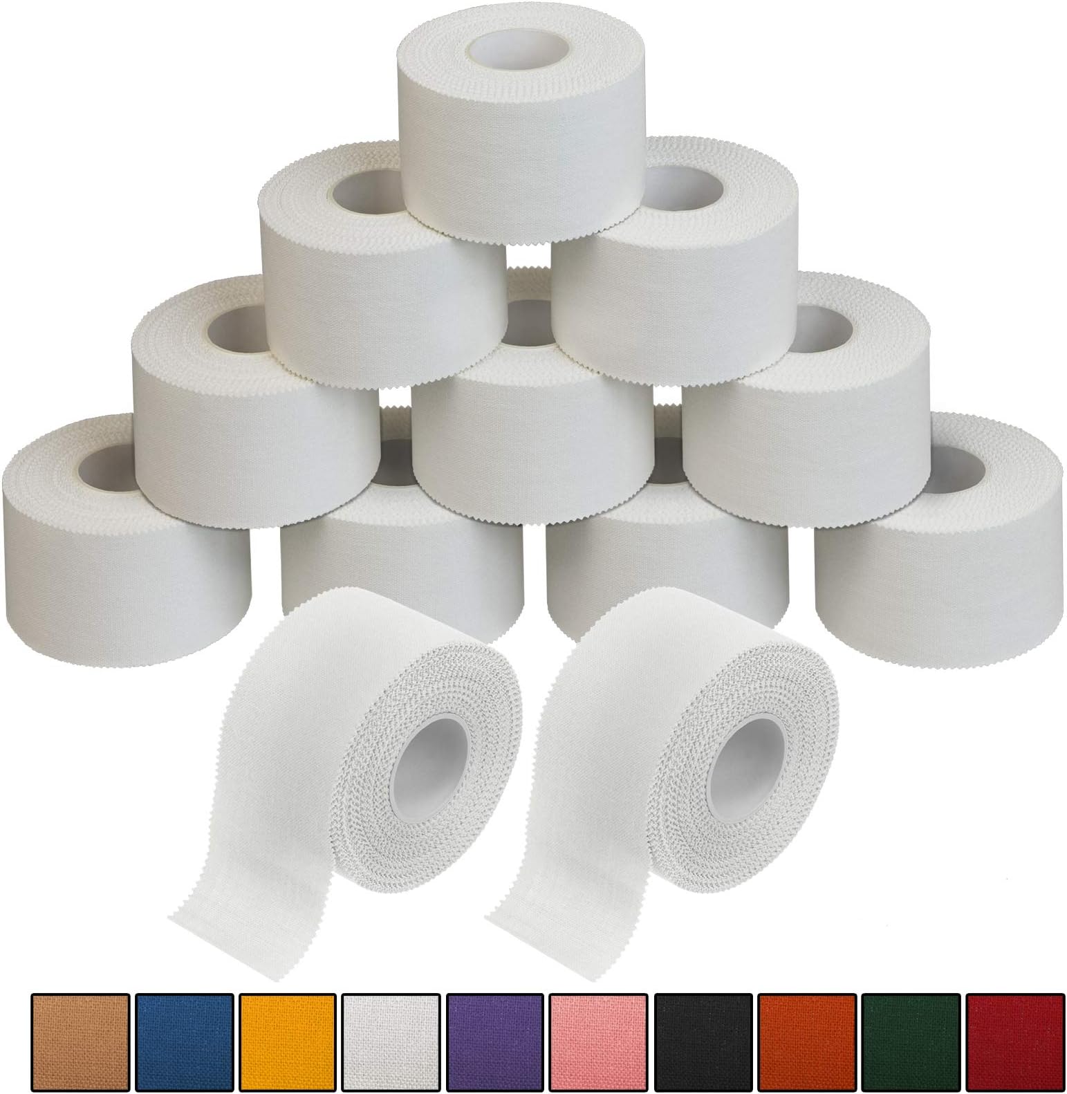 ALPIDEX 12 x Sports Tape 10 m x 3.8 cm zinc oxide tape finger tape