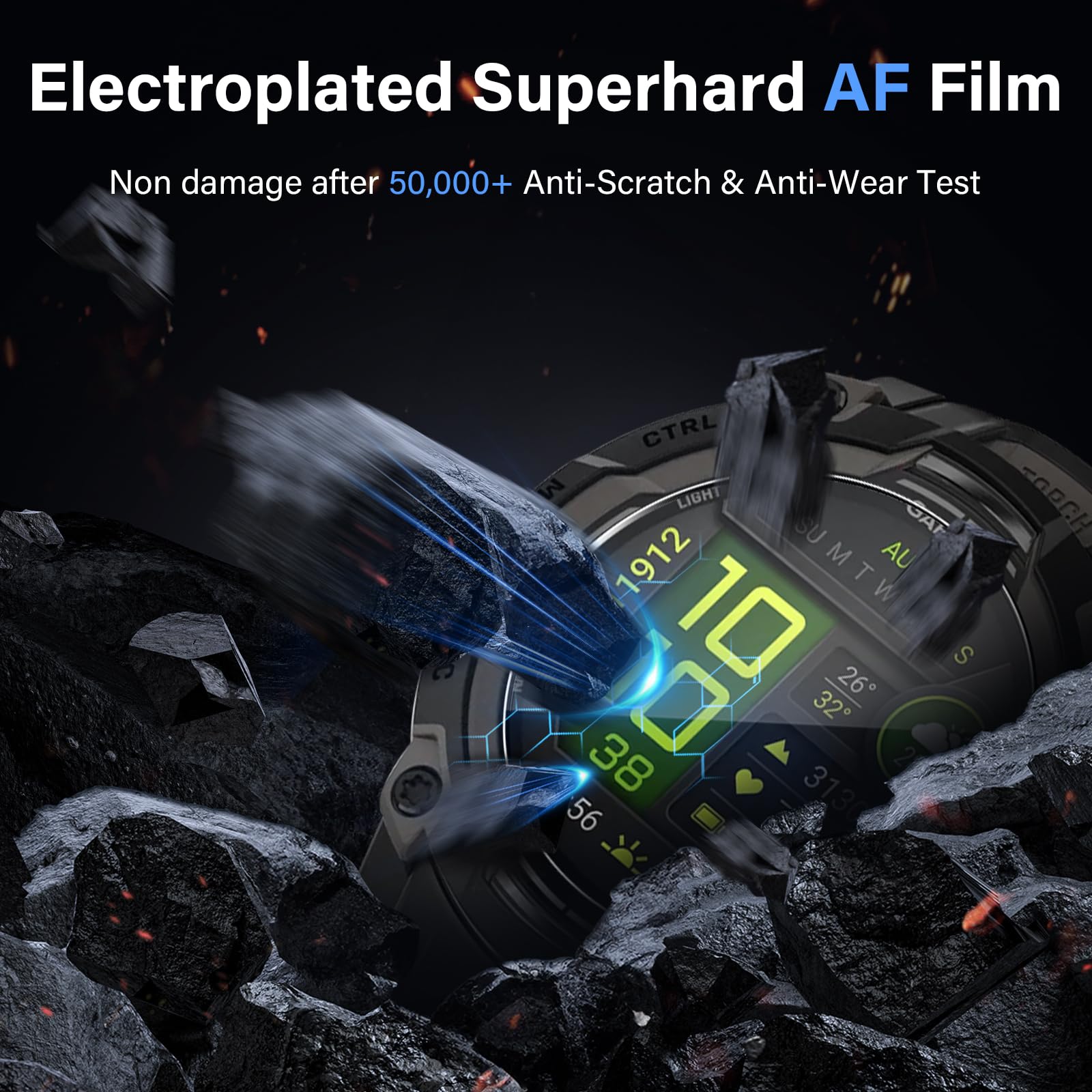 2X Vetro Temperato Supershieldz Per Garmin Instinct 3 45mm (Solare/Amoled)