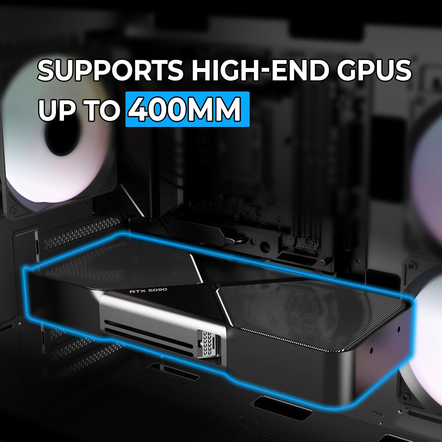RAIDMAX i803 Panoramic LCD Gaming PC Case Series, Includes 650W 80+ Gold SI PSU & Digital Temp Display ARGB Air Cooler, High Airflow, Supports 400mm GPU & 360mm AIO (Case + PSU)