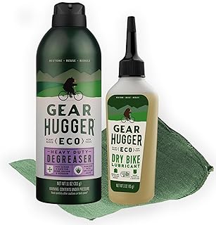 Gear Hugger - Dry Lube and Degreaser - Eco-Friendly & Long-Lasting Bike Chain Cleaner – Plant-Based Bike Lubricant, No Petroleum, No PTFE