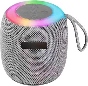 Shower Speaker Waterproof Mini Speakers, Portable Gaming Speaker | with LED Light, Loud HD Sound and Bass for Travel Beach Shower Small Speaker for Pc Computer Tv Gifts for Men and Women