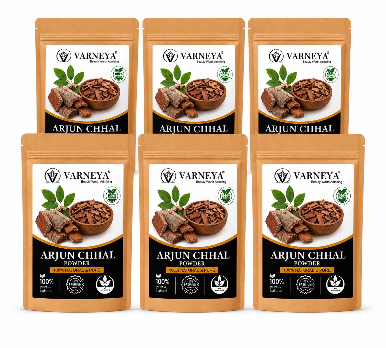 Naturals Organic Arjun Chhal Powder (Terminalia Arjuna) 100g | Premium Dried Arjuna Bark | 100% Pure Natural Ayurvedic Herb | Chemical-Free | Ideal for Herbal Tea, Kadha & Traditional Herbal Preparations (Pack OF 6)-picture-33
