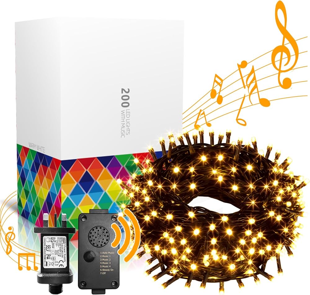 Christmas string lights with music Clearance