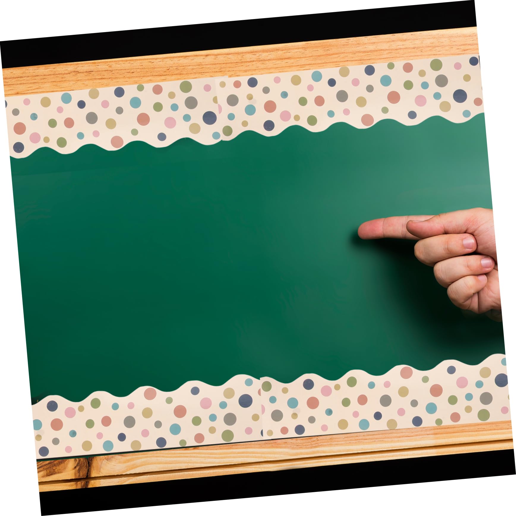 Yardenfun 5 Rollen Wasserfeste Ränder für Klassenzimmer Pinnwände aus Selbstklebendem Papier Einfache Anwendung und Stilvolles Design für Schwarze Bretter