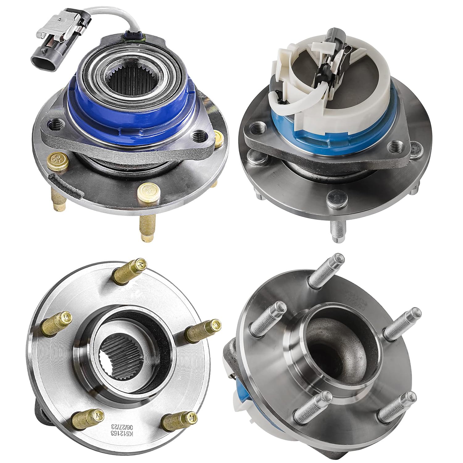 Detroit Axle - 4pc Wheel Bearing Hubs for 1997-2008 Chevy Corvette