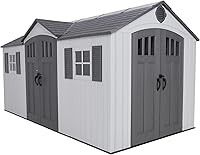 Lifetime 15x8 Dual Entry Outdoor Storage Shed - Steel-Reinforced, UV-Protected, Low-Maintenance Resin Shed