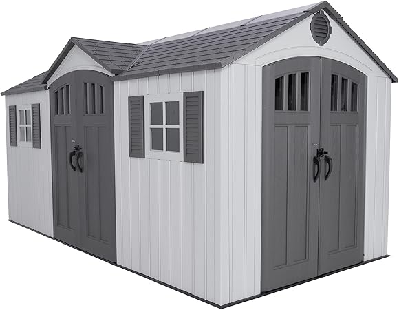 Lifetime Dual Entry Outdoor Storage Shed, 15 x 8 Foot