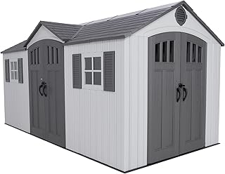 Lifetime Dual Entry Outdoor Storage Shed, 15 x 8 Foot