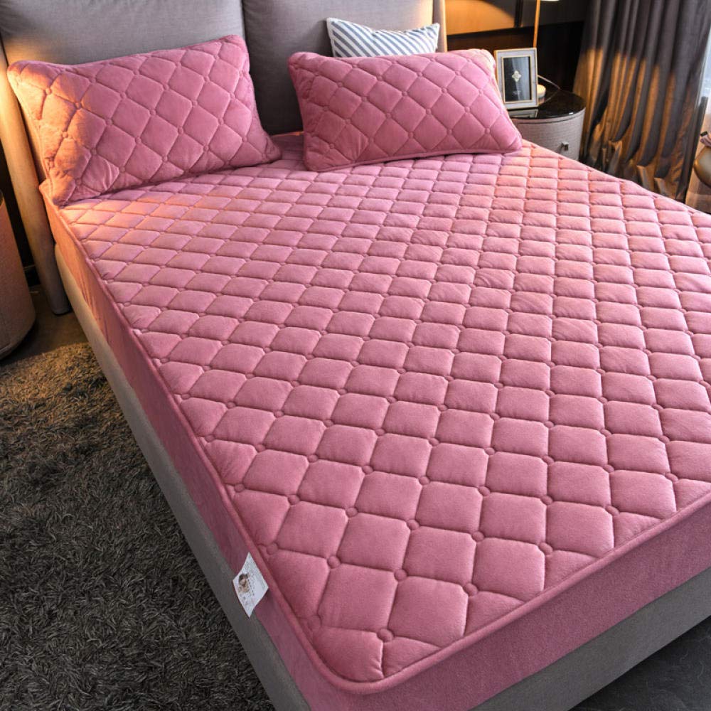 Sábanas bajeras de terciopelo de cristal grueso, colchas cálidas para colchones individuales y dobles, 180 x 200 cm + 35 cm de profundidad, gris suave, ropa de cama acogedora para hombres y mujeres (1