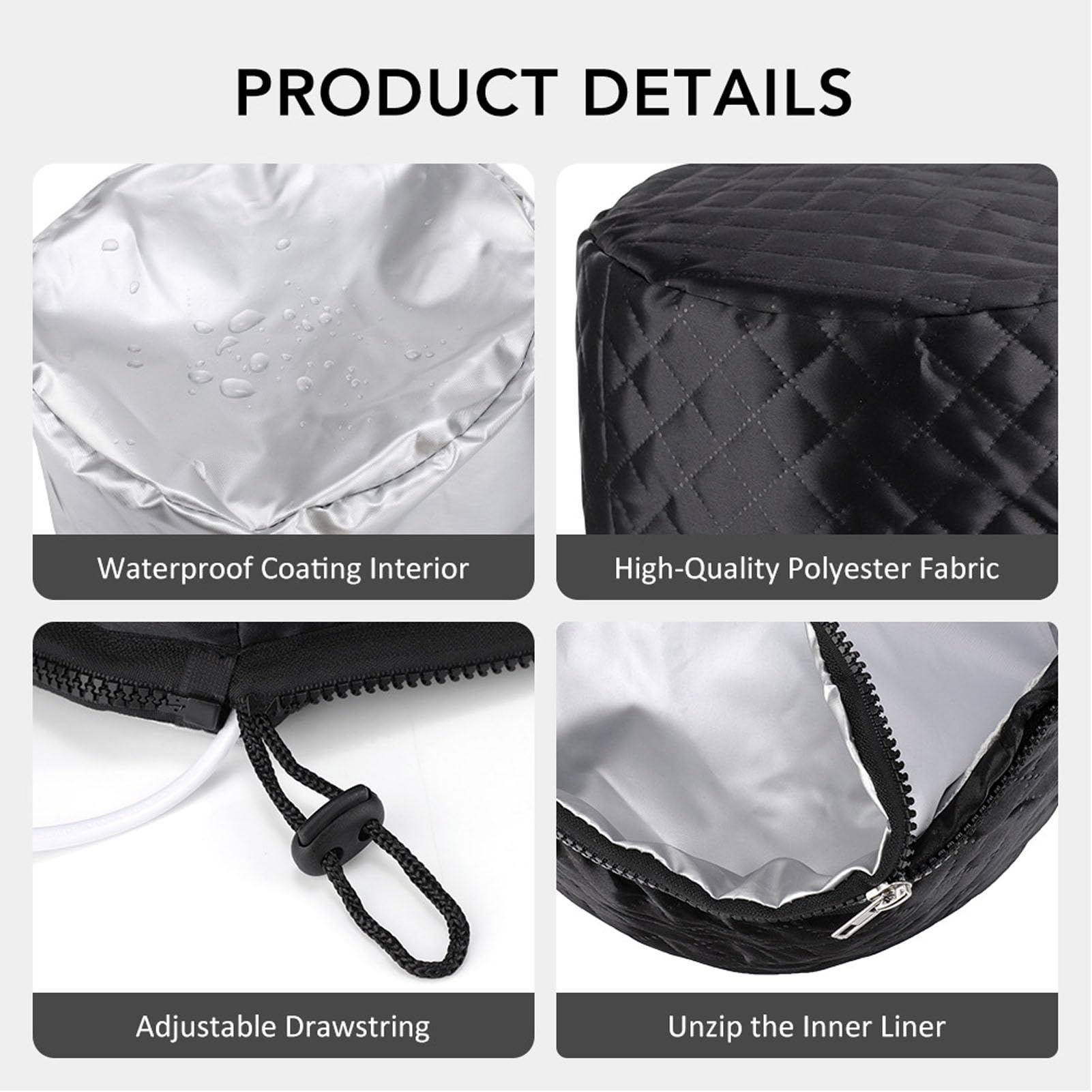 Jiawu Gorro Térmico de Acondicionamiento Profundo Gorro Térmico de 10 Niveles para Reparación e Hidratación de Calidad de Salón para Cabello Dañado, Bolsa de Almacenamiento Portátil Incluida para