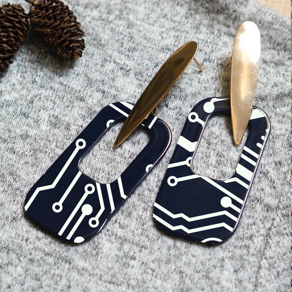 INFUNLY 2-Piece Circuit Board Stencil Set - 8.5x11 Inch Adhesive Stencils for Painting, Mesh Background, Wood Home Decor - Image 7