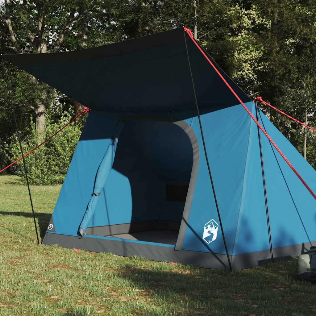 Tenda da campeggio per 4 persone, tenda per esterni in taffetà, spaziosa tenda estiva per campeggio, giardino ed escursioni, stabile tenda a cupola in verde, 282 x 225 x 154 cm