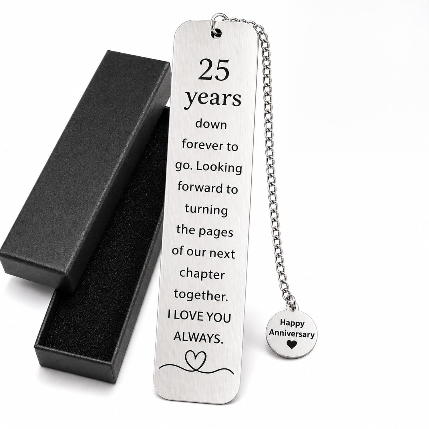 Muiltvoe Copper Anniversary Book Mark Gifts for Him Her, 7th Anniversary Wedding Gift for Husband Wife Couple, Romantic Wedding Metal Copper Bookmark, Bronze Gift for Men Women A