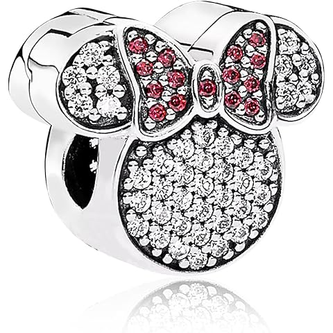 MITSOKU Cartoon Animals Charm for 925 Sterling Silver for Women's Bracelets & Necklaces Mouse safety chain Mouse Positioning Buckle Dangle Pendant for Christmas Day Mother's Day Jewelry