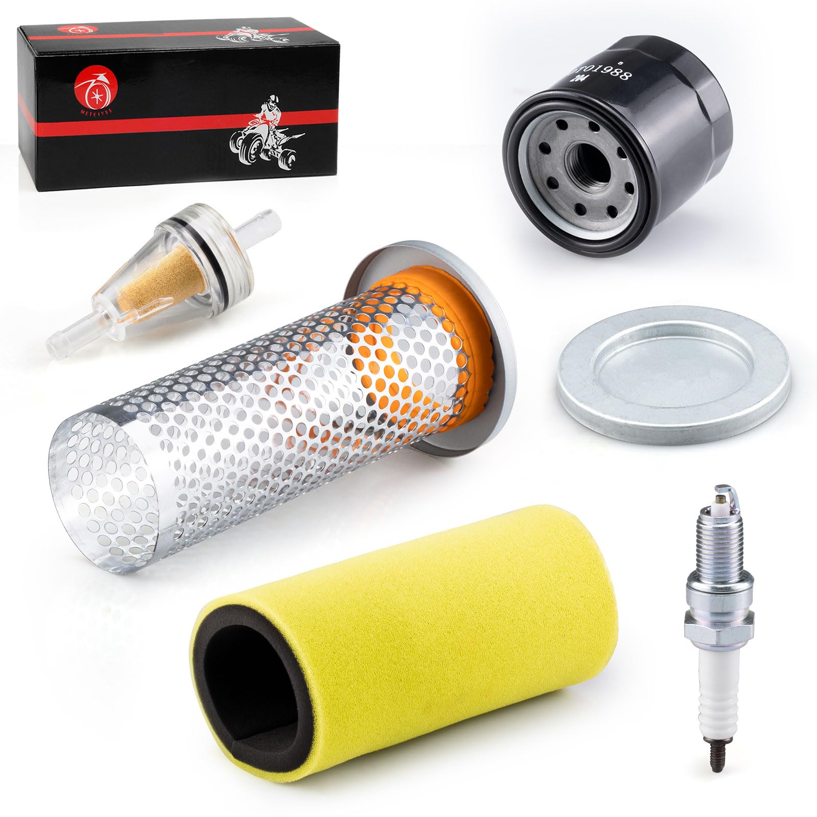 HIFROM Dual Stage Foam Air Filter & Spark Plug For Yamaha Rhino 660/450 (2004-2009) - Replaces 5UG-E4451-00-00 - View #11
