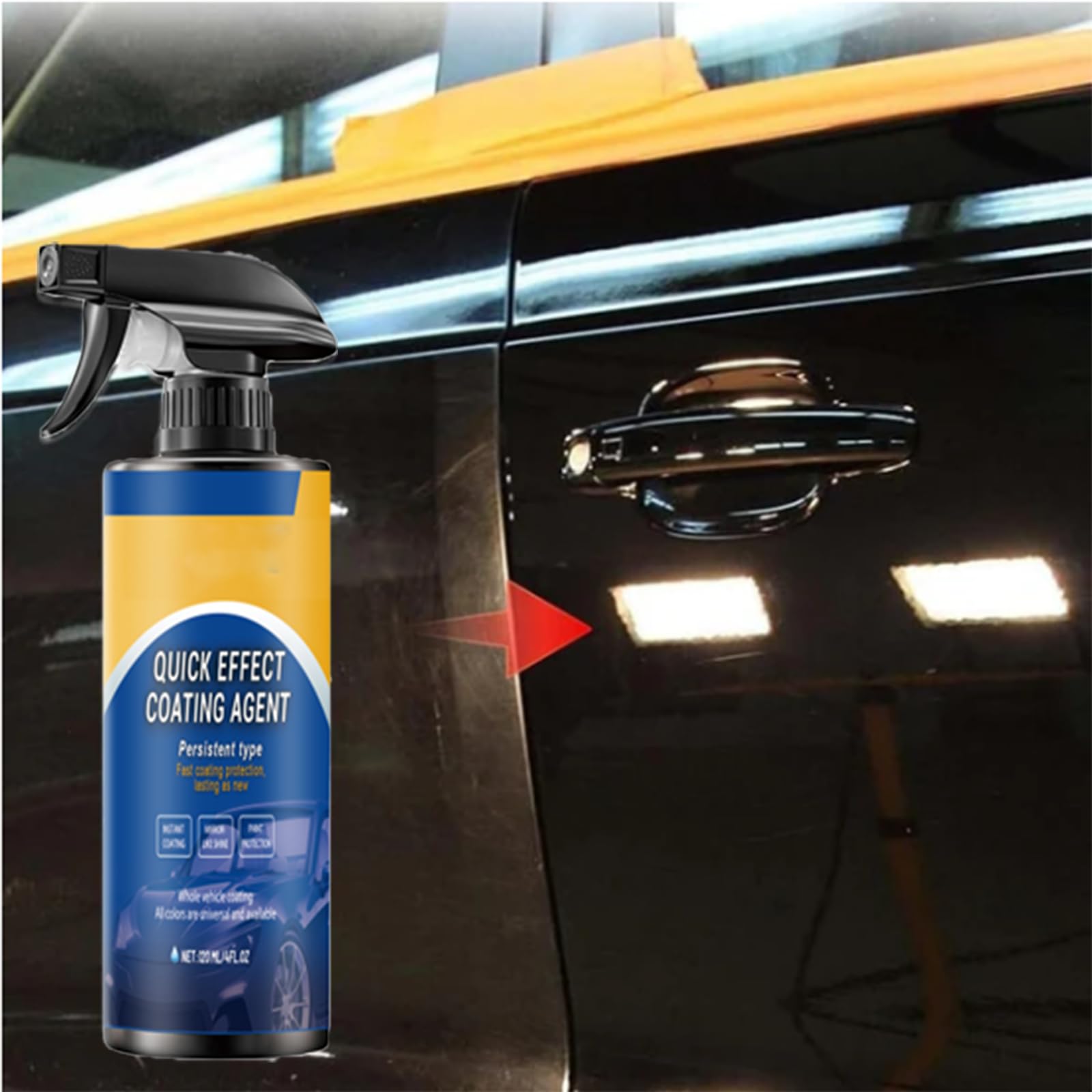 Car Coating Spray – Schnelles Beschichtungsmittel Für Lack, Glas & Räder – Kratzer-Schutz, UV-Schutz, Wasserabweisend – 3er-Set