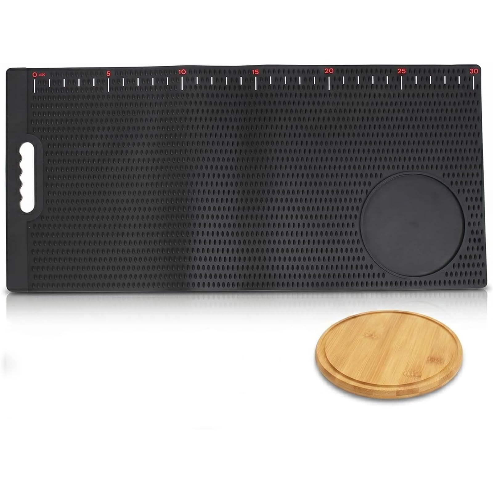 Ussuris Fish Fillet Mat with Fish Cutting Board, Extra Large 33"x15.75", Non-Slip Fish Cleaning Mat with Measuring Scale, Portable Rollable Fish Fillet Board
