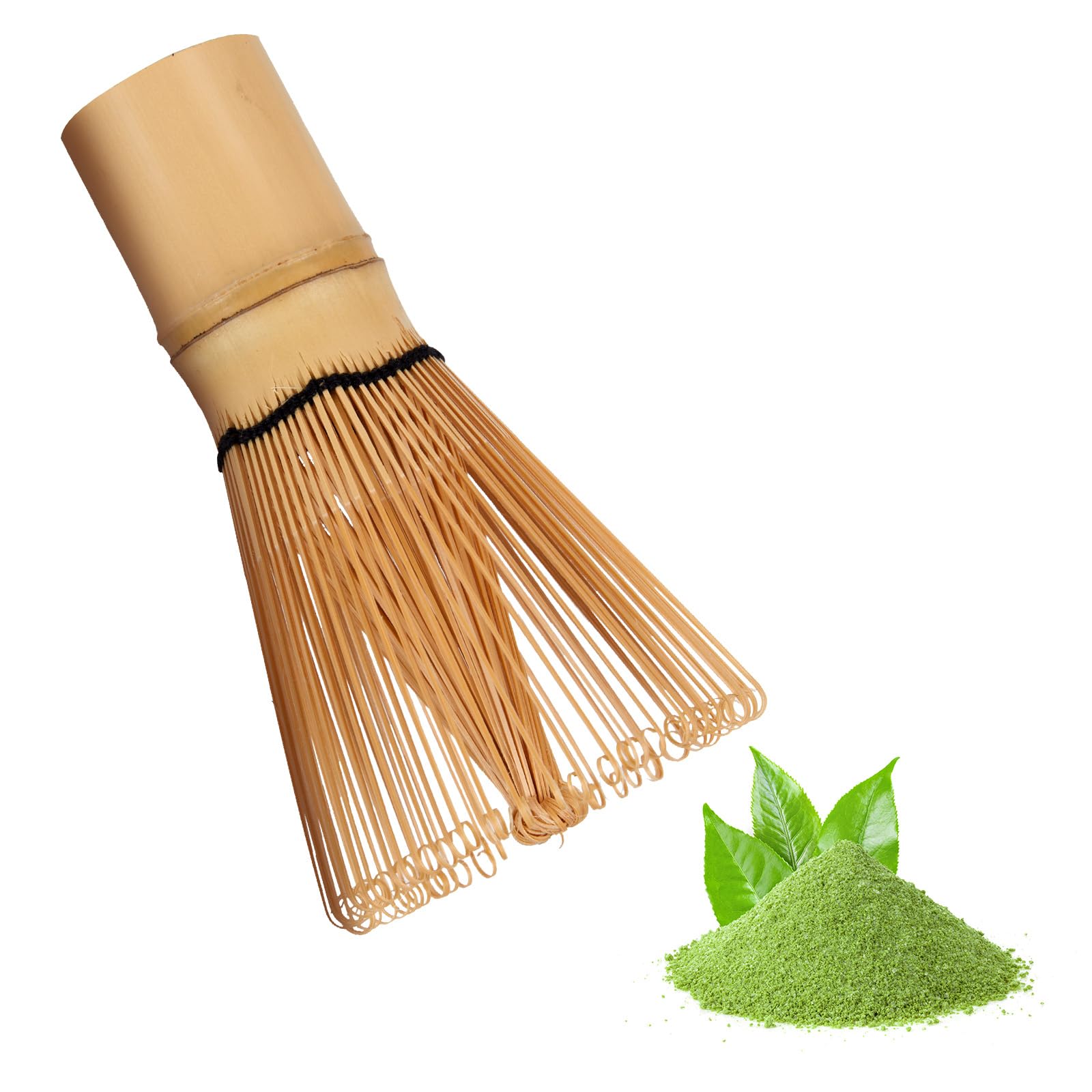 Zanfqvo Matcha Besen - 100-Borstiger Whisk aus natürlichen Bambusstöcken - Japanisches Zubehör