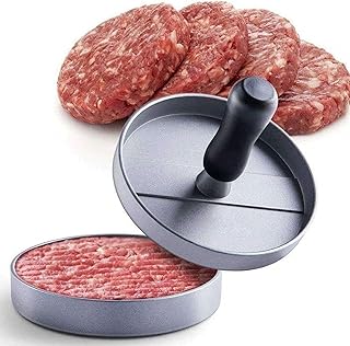A Burger Press Non-Stick Aluminum Barbecue Burger Patty Maker Mold - Quarter-pound Size