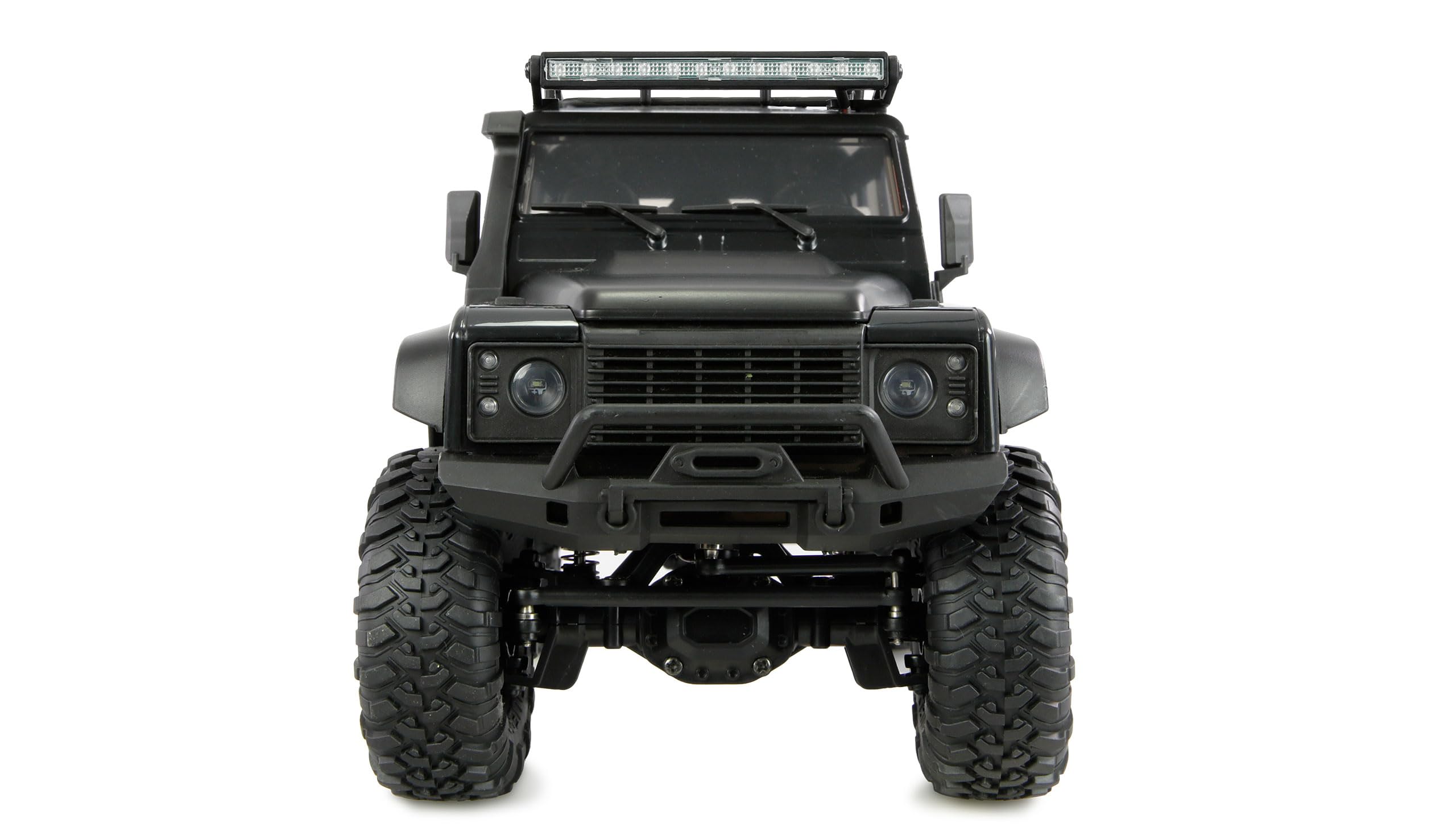 Amewi AMXRock Mini D90 Scale Crawler 4WD 1:16 RTR - Mando a Distancia, batería y Cable de Carga, Color Negro