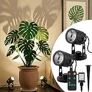 LED Spotlight Indoor for Plants Uplights Lamp Accent Lighting Decor 12V Low Voltage Warm White Up Down Spot Lights Outdoor Landscape Lighting 2 Pack(Adapter, Base and Stake Included)