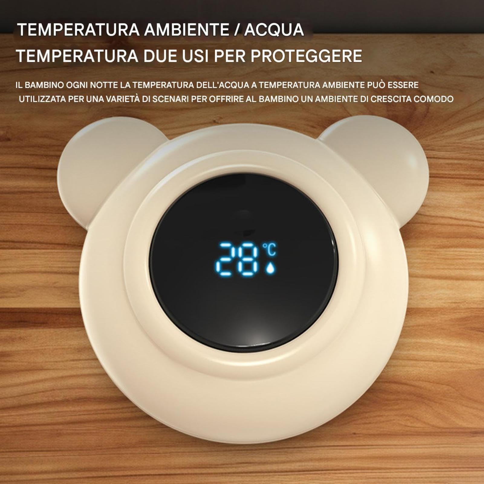 Termometro Digitale Galleggiante Per Il Bagnetto Dei n-eonati - Indicatore Di Temperatura d-ell'acqua Nella Vasca, Display LED Impermeabile, Accessorio Essenziale n-eonati, Per Il Bagnetto Sicuro