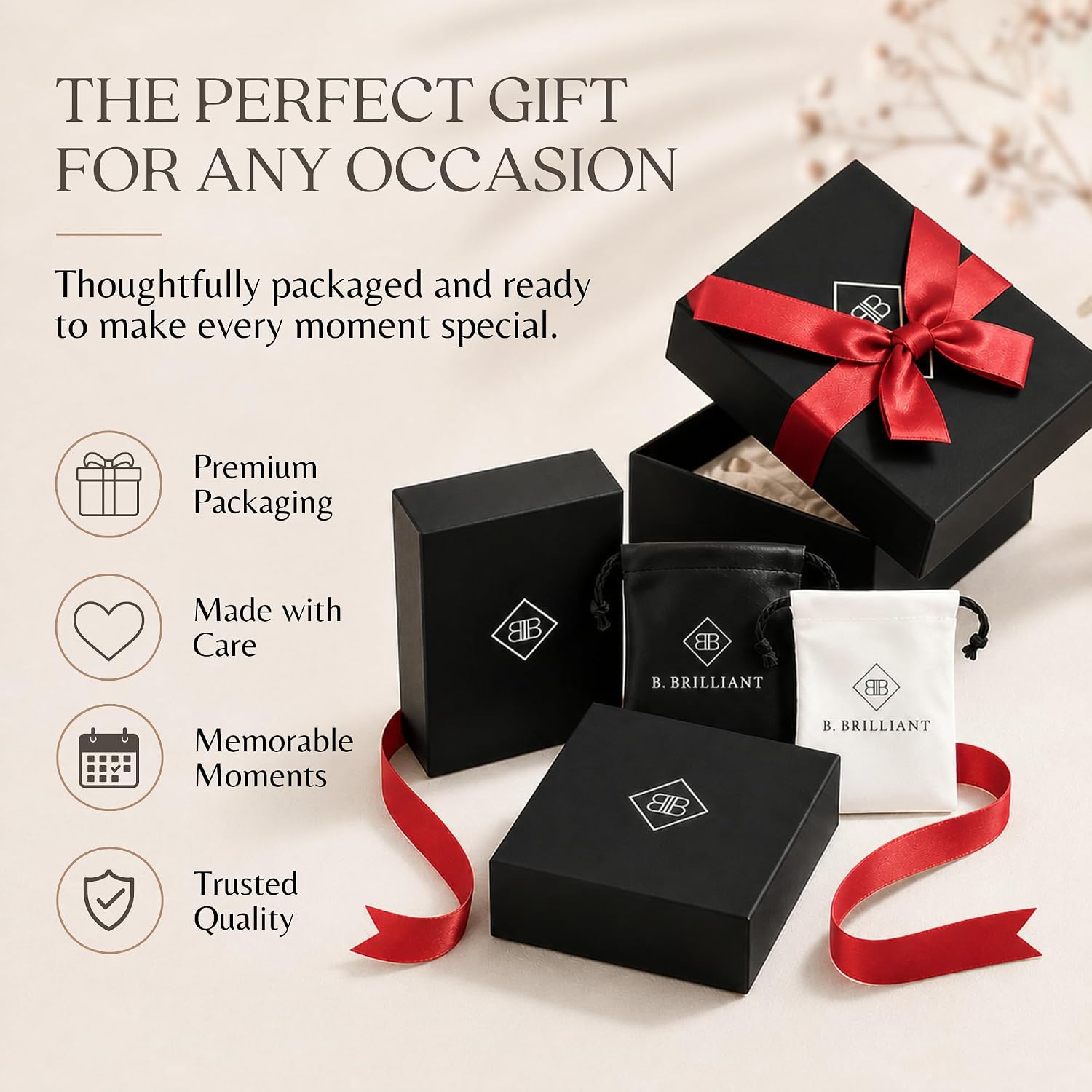 Genuine 925 Sterling Silver Stud Earrings for Women with Round Solitaire Gemstone | Hypoallergenic, Non-Tarnish & Nickel-Free | With Gift Box & Pouch | 18K Gold Plated & Silver Settings
