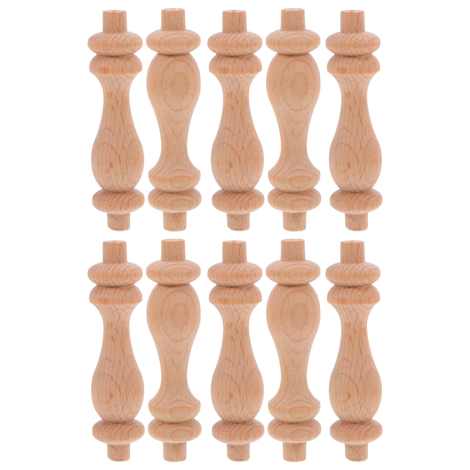 Balustres de madera pequeños pack de 10 unidades para decoración de muebles y armarios