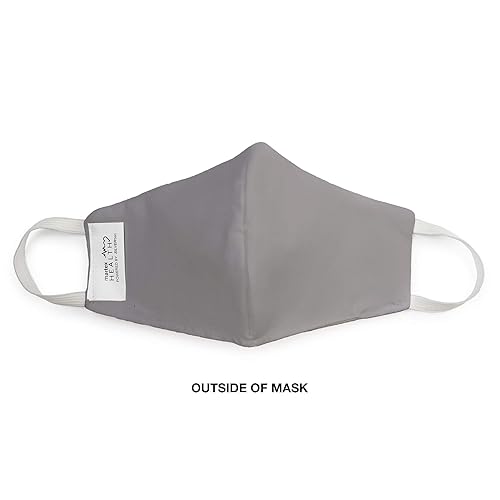 Miniatura 3 de Martex 028828617613 Mascarilla facial de tela reutilizable estándar, cómoda, transpirable, sólida, con cinta elástica para las orejas, para mujeres